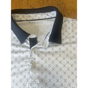 MAELREG The Performance Polo Navy Blue Golf‎ Club All Over Print Shirt Mens L